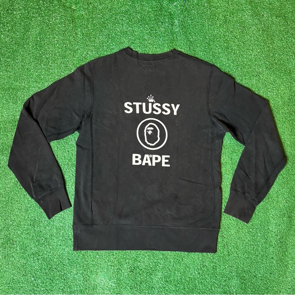 2010 Nigo Bape x Stussy Crewneck Sweatshirt Survival of the Fittest Collection M